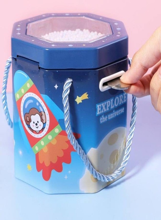 BOTIST Piggy Bank for Kids - Coin Box, Money Saving Metal Coin Bank with Key and Lock for Kids, Money Bank for Kids, Gullak for Money Bank for Kids, Return Gift for Kids (Multi Colore) - Image 5
